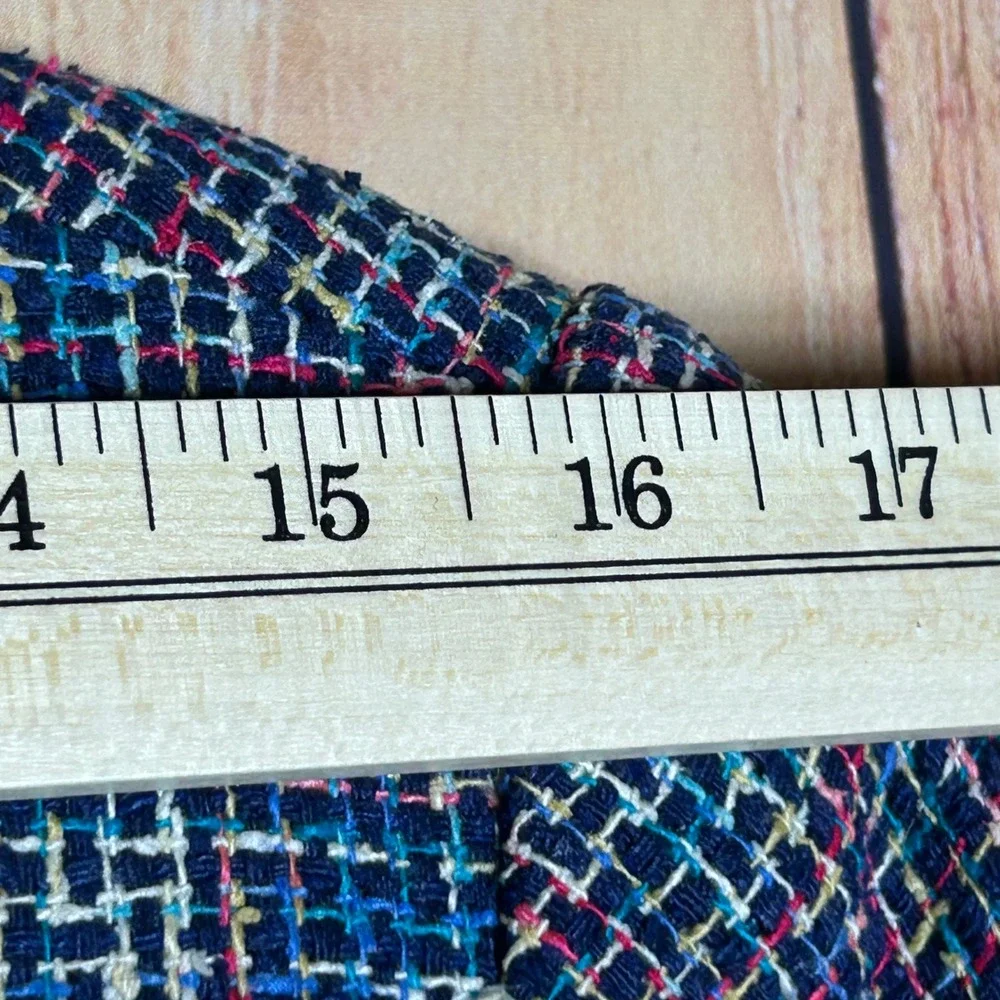 Cortland Petite Collection Blazer Womens 8 Multicolor Silk Tweed‎ Vintage 90s